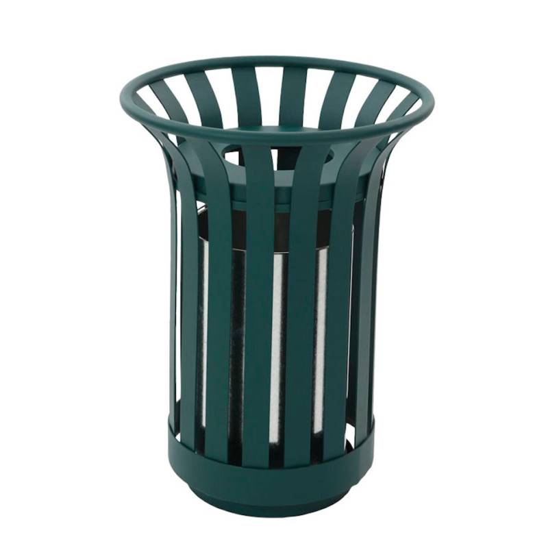 PROREGAL Runder Abfallbehälter Für den Außenberreich 23 Liter HxØ 65 x 45 cm Grün von PROREGAL