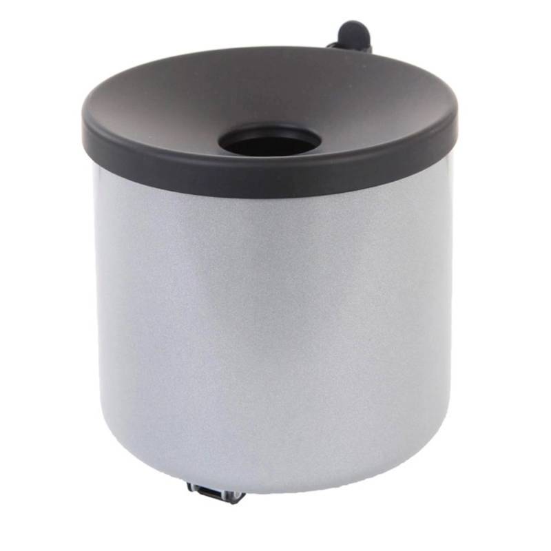 PROREGAL Runder Feuerlöschender Wandaschenbecher 2 Liter HxØ 16 x 16 cm Metal Edelstahl & Silber von PROREGAL