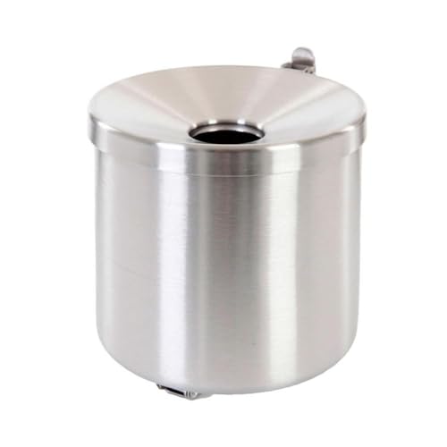 PROREGAL Runder Sicherheits-Wandaschenbecher mit Kippvorrichtung | 2 Liter, HxØ 16x16cm | Metall | Edelstahl | Silber PROREGAL Runder Sicherheits-Wandaschenbecher mit Kippvorrichtung | 2 Liter, HxØ 16x16cm | Metall | Edelstahl | Silber von PROREGAL