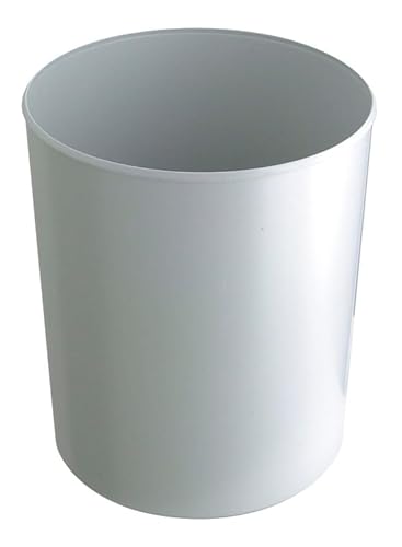 PROREGAL Runder feuerfester Papierkorb & Abfallsammler aus Kunststoff | 20 Liter, HxØ 34x28,3cm | Grau von PROREGAL