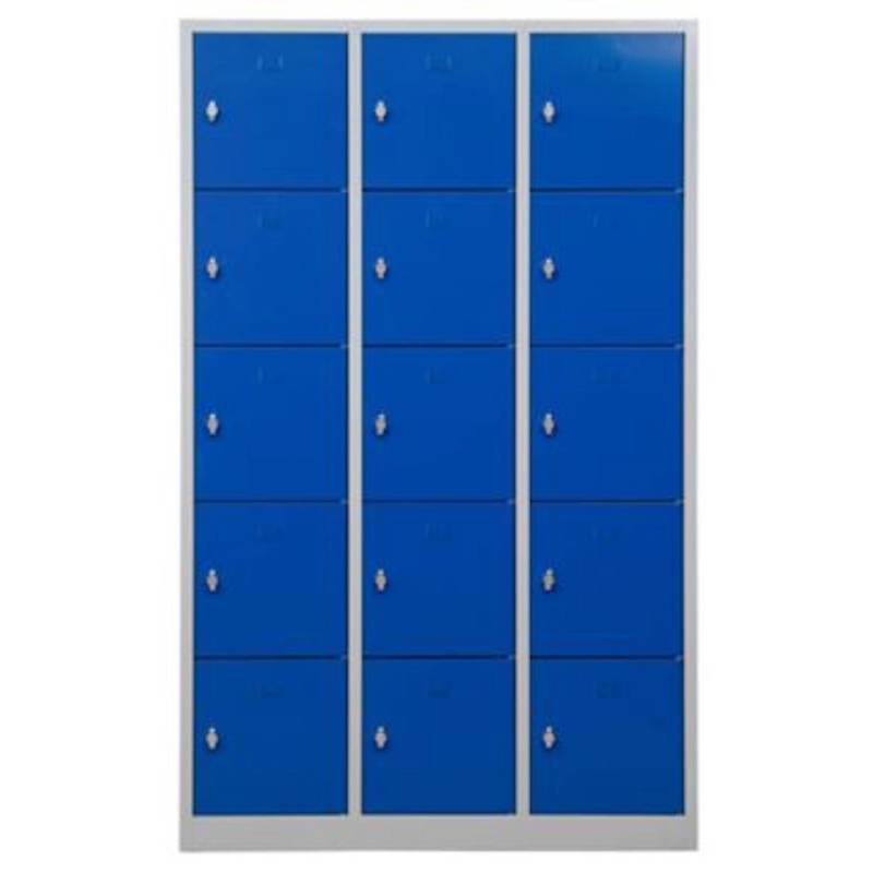 PROREGAL Schließfachschrank Falcon Large HxBxT 190 x 119 x 45 cm Vorhängeschloss Grau-Blau von PROREGAL