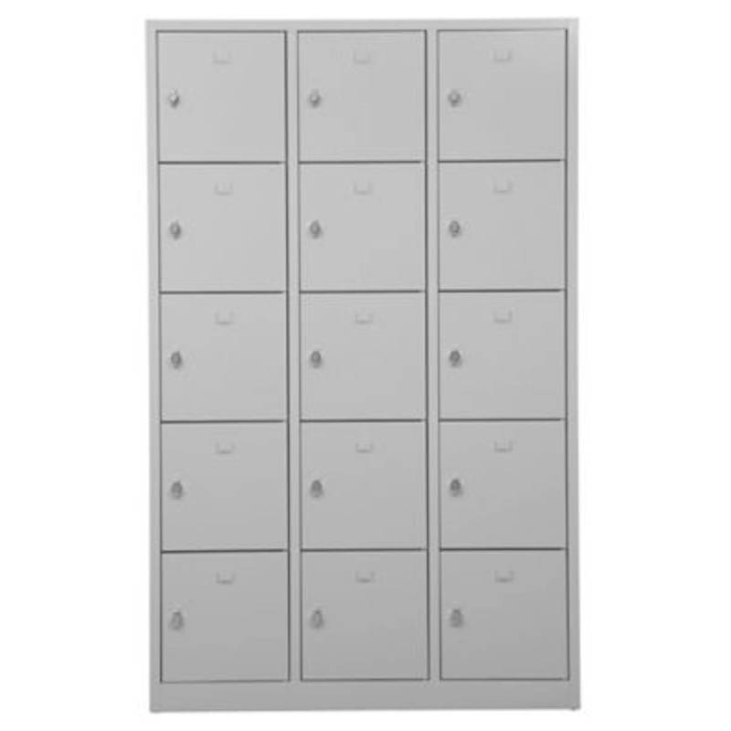 PROREGAL Schließfachschrank Falcon Large HxBxT 190 x 119 x 45 cm Vorhängeschloss Grau von PROREGAL