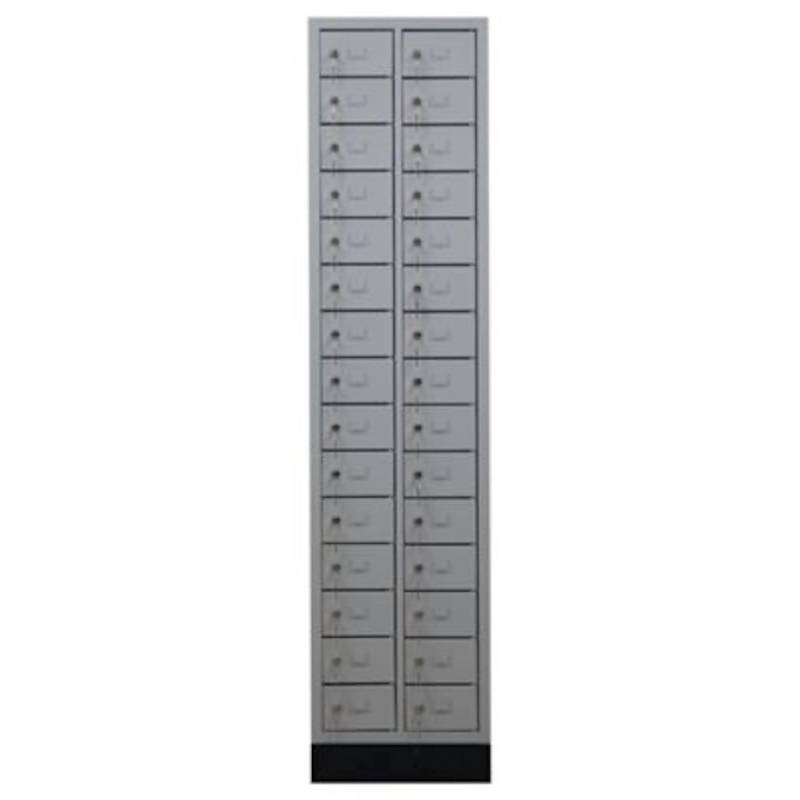 PROREGAL Schließfachschrank Quail 30 Fächer HxBxT 185 x 46 x 20 cm Grau von PROREGAL