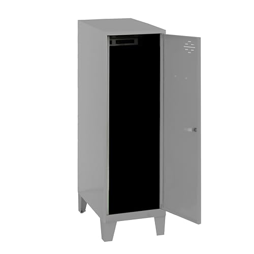 PROREGAL Schließfachwürfel AMEGO | HxBxT 101,5x40x50cm | Mit Standfüße | Grau-Grau | Spind Schließfach Garderobe von PROREGAL