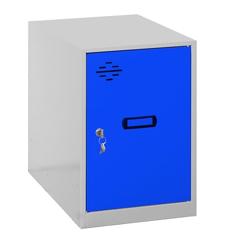 PROREGAL Schließfachwürfel AMEGO | HxBxT 47,5x30x50cm | Ohne Standfüße | Blau-Grau | Spind Schließfach Garderobe von PROREGAL