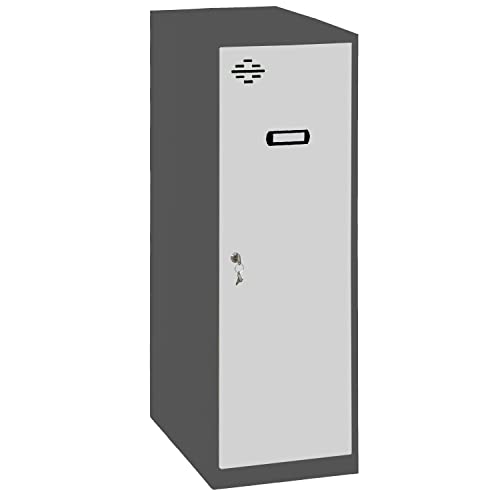 PROREGAL Schließfachwürfel AMEGO | HxBxT 91,5x40x50cm | Ohne Standfüße | Grau-Anthrazit | Spind Schließfach Garderobe von PROREGAL