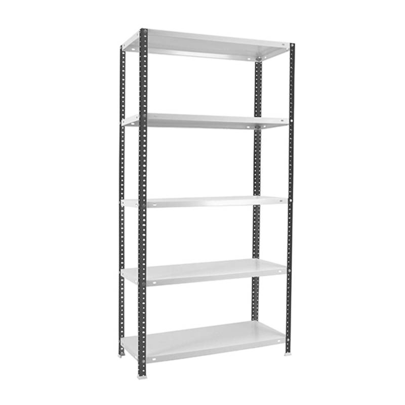 PROREGAL Schraubregal Panda HxBxT 180 x 90 x 40 cm Fachlast 100 kg Anthrazit-Weiß von PROREGAL