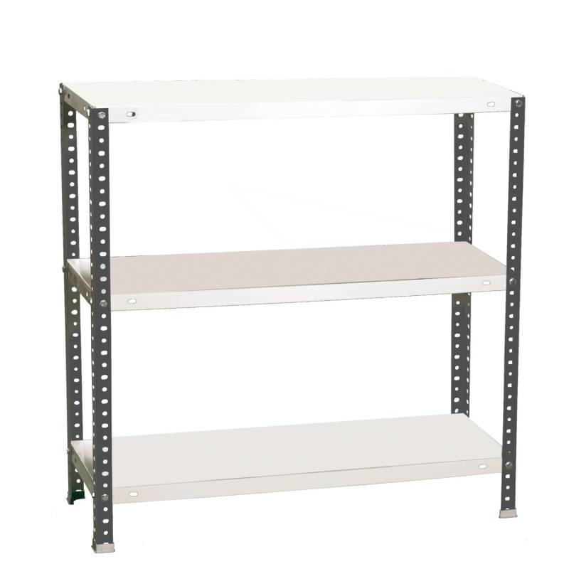 PROREGAL Schraubregal Panda Small HxBxT 100 x 110 x 50 cm Fachlast 90 kg Anthrazit-Weiß von PROREGAL
