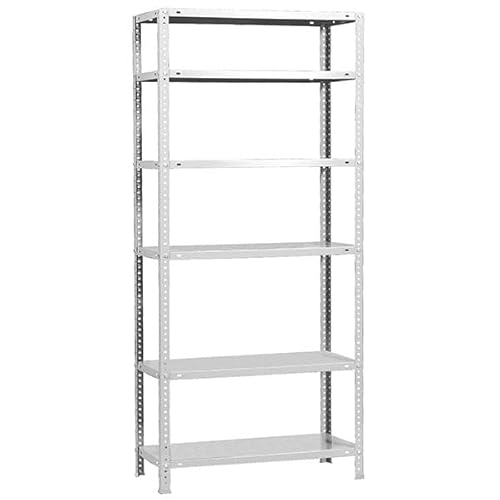 PROREGAL Schraubregal Panda Tall | HxBxT 200x90x50cm | 6 Fachböden | Fachlast 100kg | Weiß | Regal Standregal Aufbewahrungsregal von PROREGAL