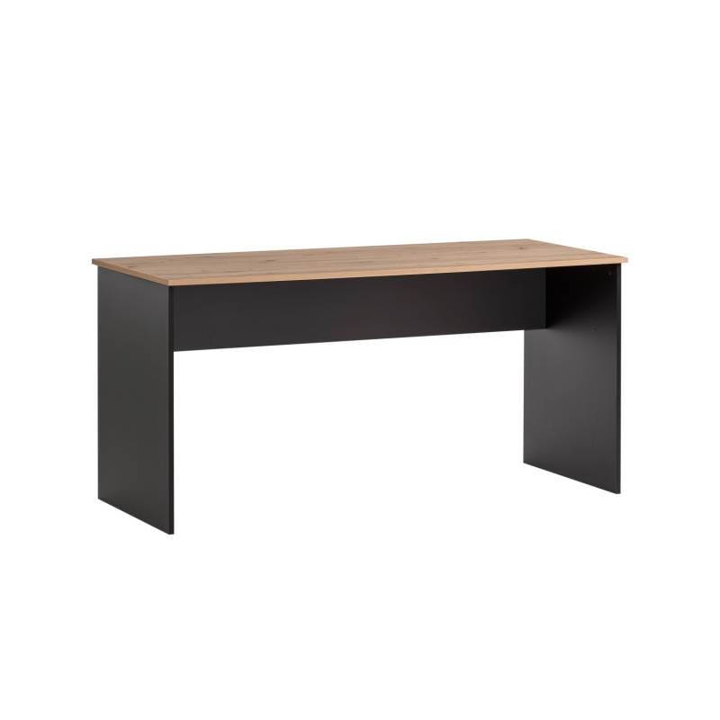 PROREGAL Schreibtisch Raven HxBxT 74 x 150 x 65 cm Eiche & Schwarz von PROREGAL
