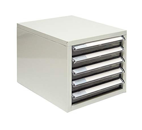 PROREGAL Schubladencontainer Kobra mit 5 transparenten PVC-Schubladen | HxBxT 15,5x27x34cm | Lichtgrau | Schubladenschrank Schubladenbox PROREGAL Schubladencontainer Kobra mit 5 transparenten PVC-Schubladen | HxBxT 15,5x27x34cm | Lichtgrau | Schubladenschrank Schubladenbox von PROREGAL