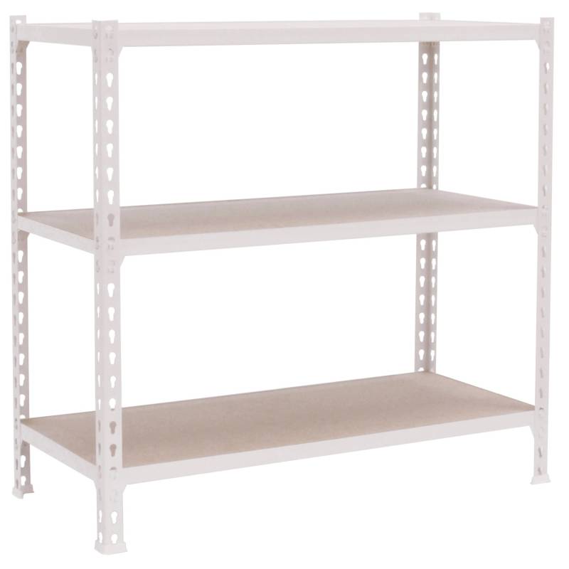 PROREGAL Schwerlastregal Baby Muli HxBxT 90 x 110 x 30 cm 3 Fachböden Fachlast 200 kg Blau-Orange von PROREGAL