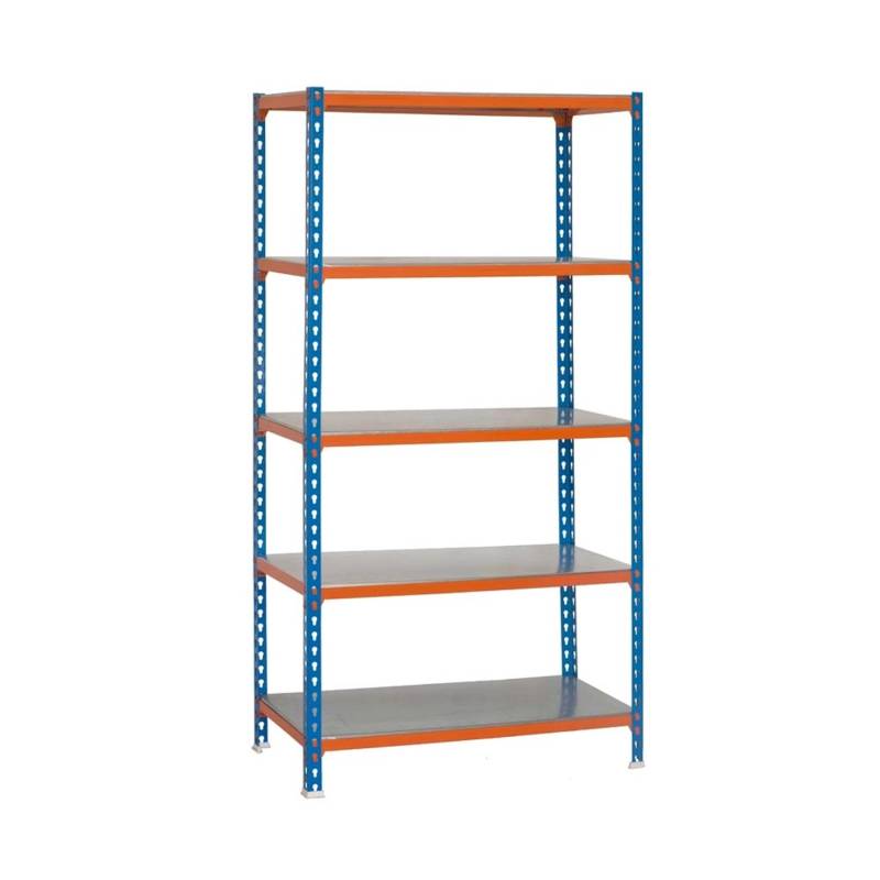 PROREGAL Schwerlastregal Big Metal Shark HxBxT 200 x 120 x 50 cm Fachlast 200 kg Blau-Orange von PROREGAL