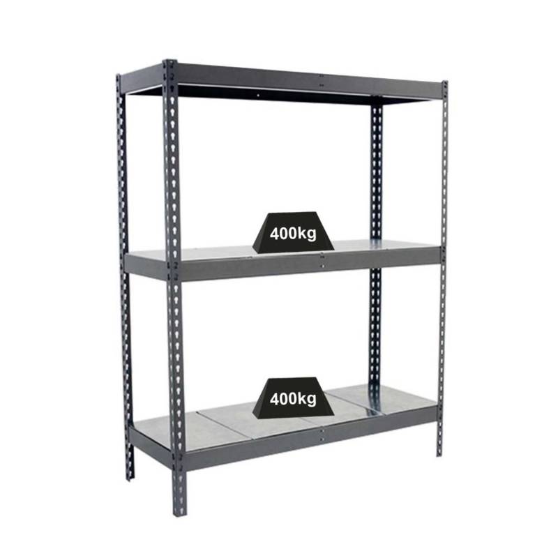PROREGAL Schwerlastregal Big Metal Yeti Three HxBxT 200 x 120 x 45 cm Fachlast 400 kg Grau von PROREGAL