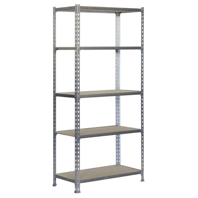 PROREGAL Schwerlastregal Big Muli HxBxT 200 x 100 x 40 cm 5 Fachböden Fachlast 150 kg Verzinkt von PROREGAL