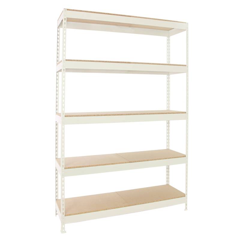 PROREGAL Schwerlastregal Big Wood Yeti Five HxBxT 200 x 120 x 75 cm Fachlast 400 kg Weiß von PROREGAL