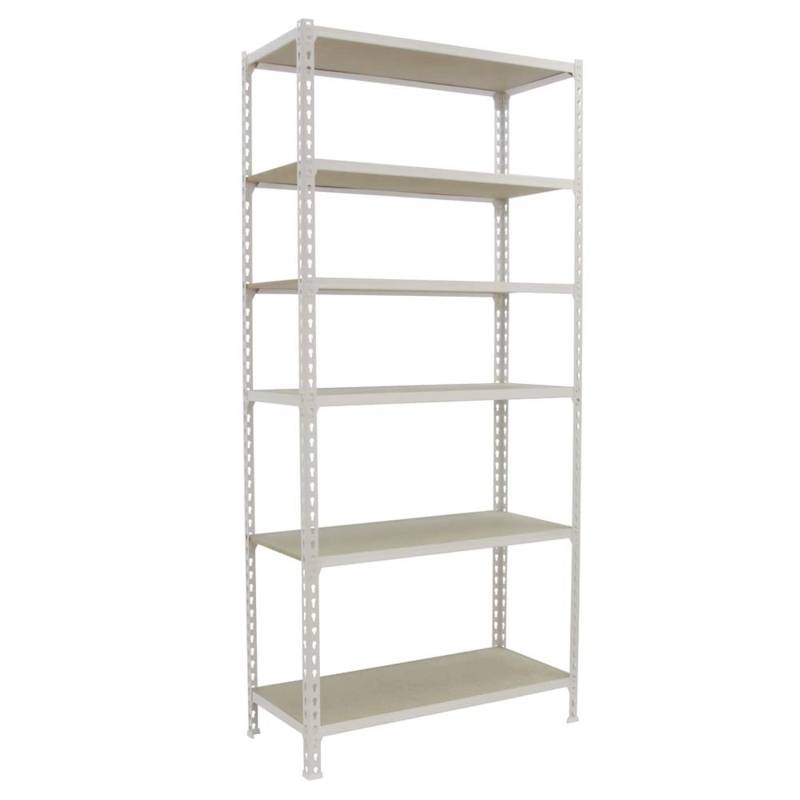 PROREGAL Schwerlastregal Giant Muli HxBxT 250 x 100 x 50 cm 6 Fachböden Fachlast 150 kg Weiß von PROREGAL
