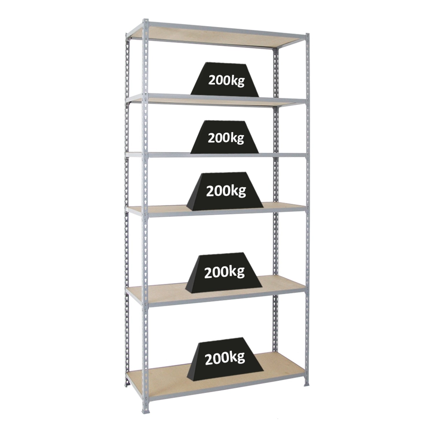 PROREGAL Schwerlastregal Giant Muli HxBxT 250 x 120 x 50 cm 6 Fachböden Fachlast 200 kg Grau PROREGAL Schwerlastregal Giant Muli HxBxT 250 x 120 x 50 cm 6 Fachböden Fachlast 200 kg Grau von PROREGAL
