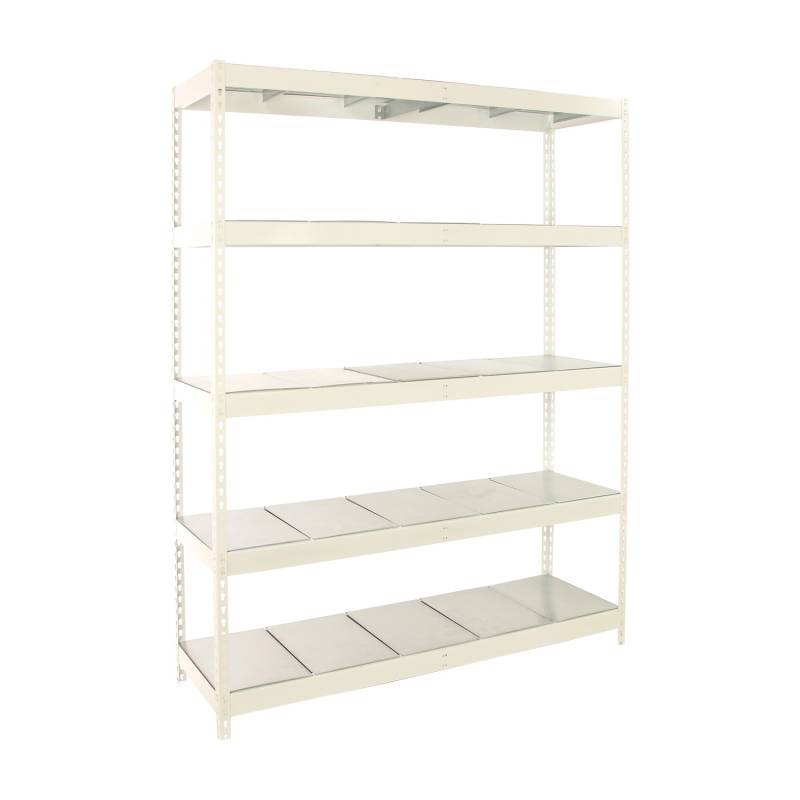 PROREGAL Schwerlastregal Metal Beast Five HxBxT 200 x 150 x 75 cm Fachlast 600 kg Weiß von PROREGAL