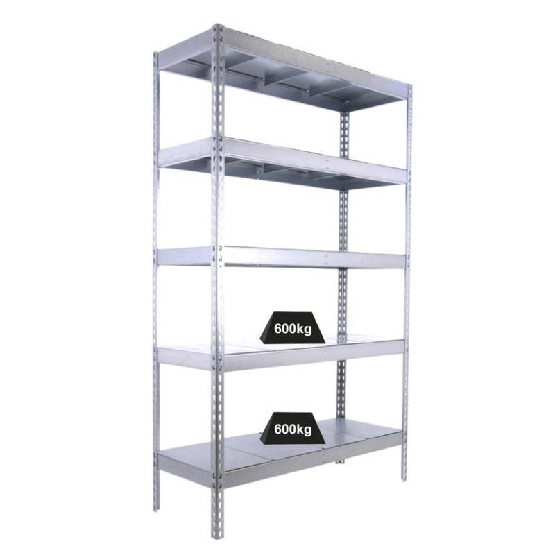 PROREGAL Schwerlastregal Metal Beast Five HxBxT 200 x 180 x 60 cm Fachlast 600 kg Verzinkt von PROREGAL