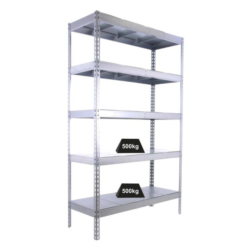 PROREGAL Schwerlastregal Metal Beast Five HxBxT 200 x 210 x 45 cm Fachlast 500 kg Verzinkt von PROREGAL