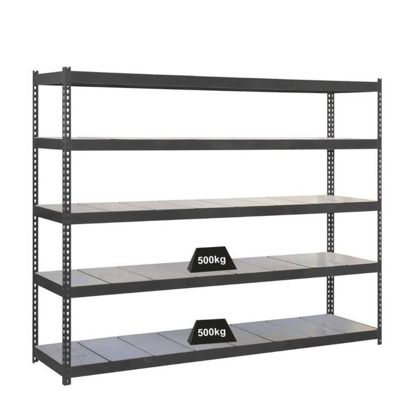PROREGAL Schwerlastregal Metal Beast Five HxBxT 200 x 240 x 60 cm Fachlast 400 kg Anthrazit von PROREGAL