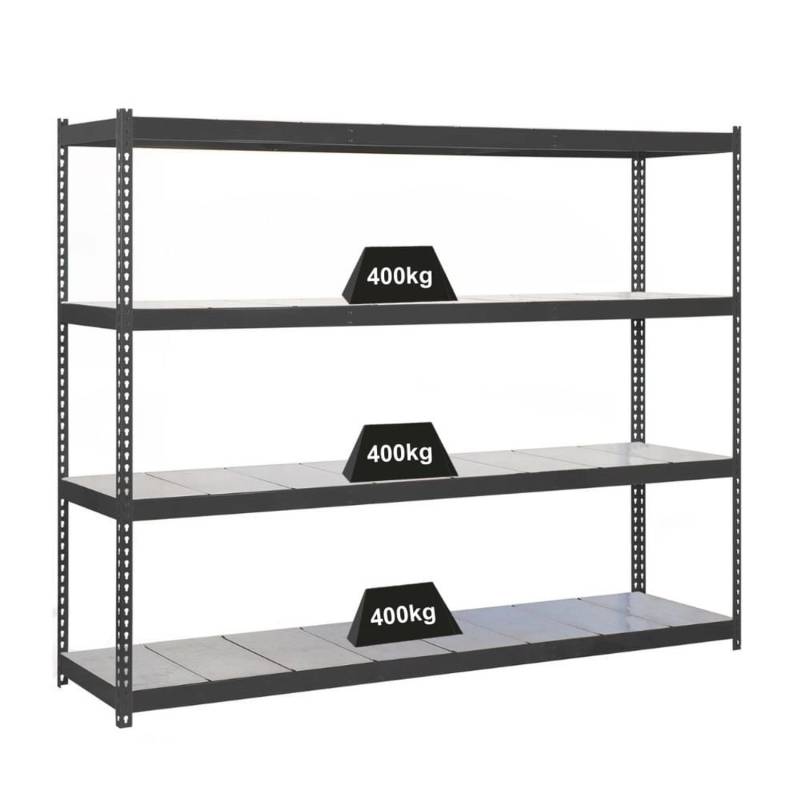 PROREGAL Schwerlastregal Metal Beast Four HxBxT 200 x 240 x 60 cm Fachlast 400 kg Anthrazit von PROREGAL