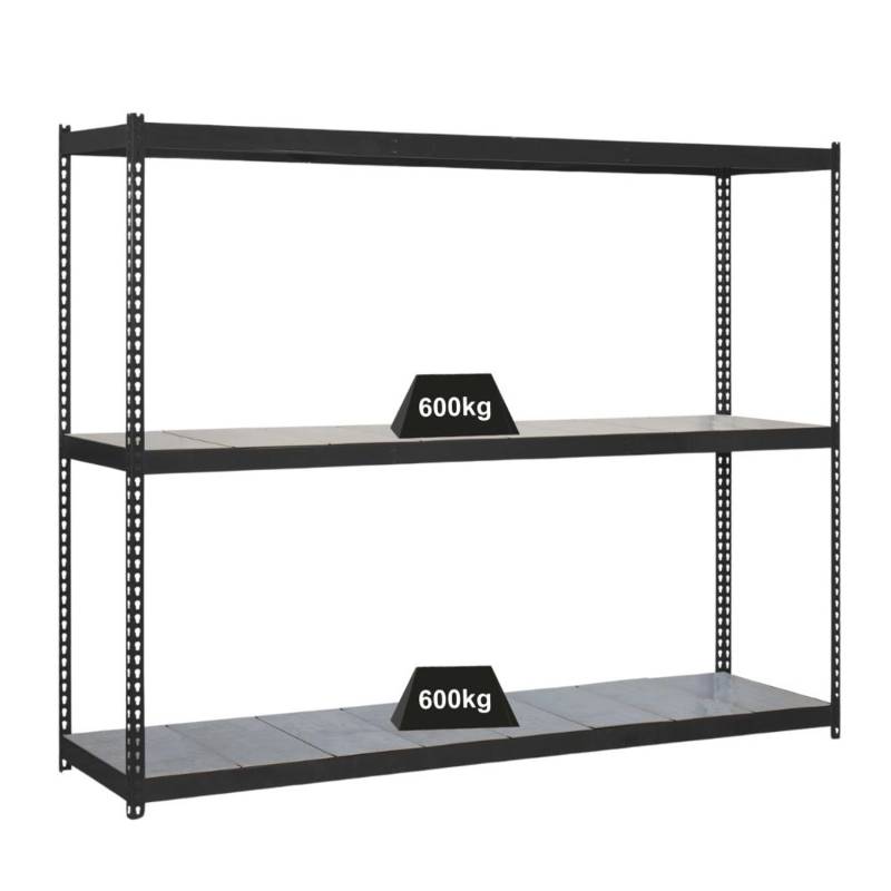 PROREGAL Schwerlastregal Metal Beast Three HxBxT 200 x 150 x 75 cm Fachlast 600 kg Anthrazit von PROREGAL