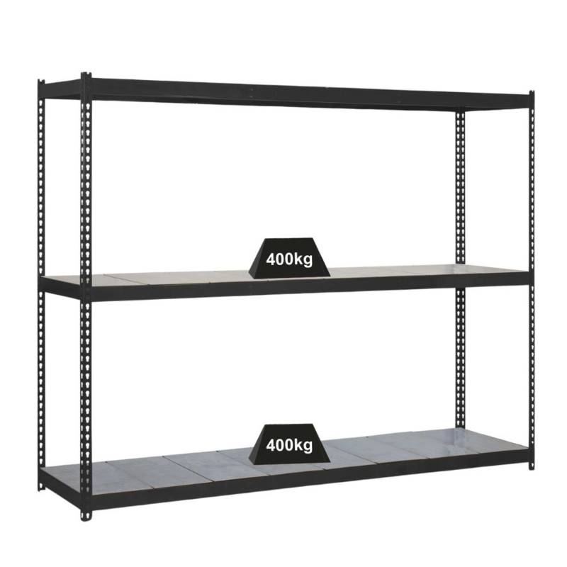 PROREGAL Schwerlastregal Metal Yeti Three HxBxT 200 x 120 x 60 cm Fachlast 400 kg Anthrazit von PROREGAL