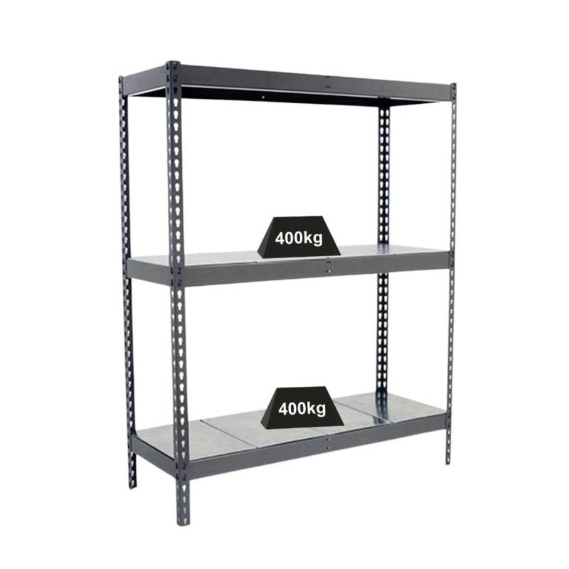 PROREGAL Schwerlastregal Mid Metal Yeti Three HxBxT 150 x 120 x 60 cm Fachlast 400 kg Grau von PROREGAL