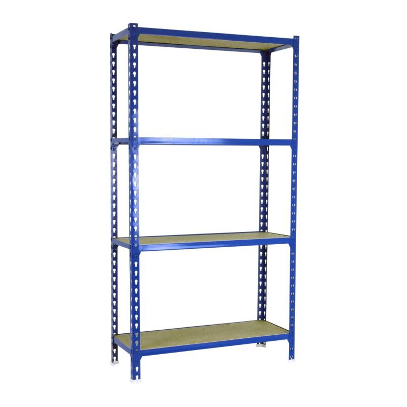 PROREGAL Schwerlastregal Mid Muli HxBxT 150 x 120 x 40 cm 4 Fachböden Fachlast 200 kg Blau von PROREGAL