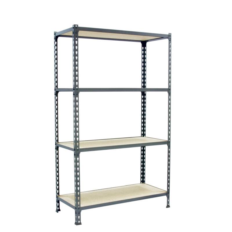 PROREGAL Schwerlastregal Mid Muli HxBxT 150 x 120 x 50 cm 4 Fachböden Fachlast 200 kg Grau von PROREGAL