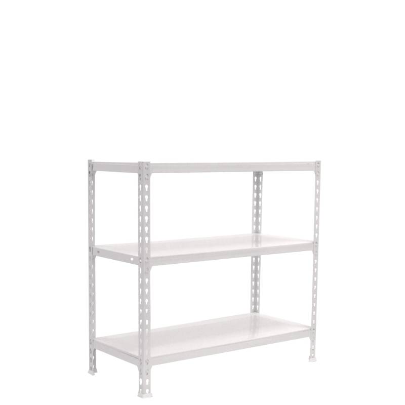 PROREGAL Schwerlastregal Small Metal Shark HxBxT 100 x 80 x 40 cm Fachlast 180 kg Weiß von PROREGAL