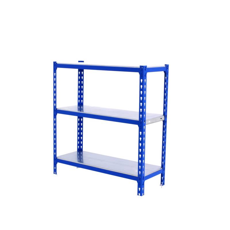 PROREGAL Schwerlastregal Small Metal Shark HxBxT 100 x 90 x 50 cm Fachlast 180 kg Blau-Verzinkt von PROREGAL