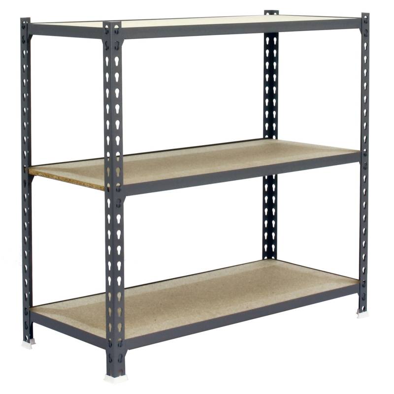 PROREGAL Schwerlastregal Small Muli HxBxT 100 x 80 x 50 cm 3 Fachböden Fachlast 150 kg Grau von PROREGAL