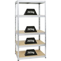 Proregal Schwerlastregal Tiger HxBxT 180x90x60 cm Fachlast 265kg Verzinkt - Verzinkt von PROREGAL - REGALE GÜNSTIG KAUFEN