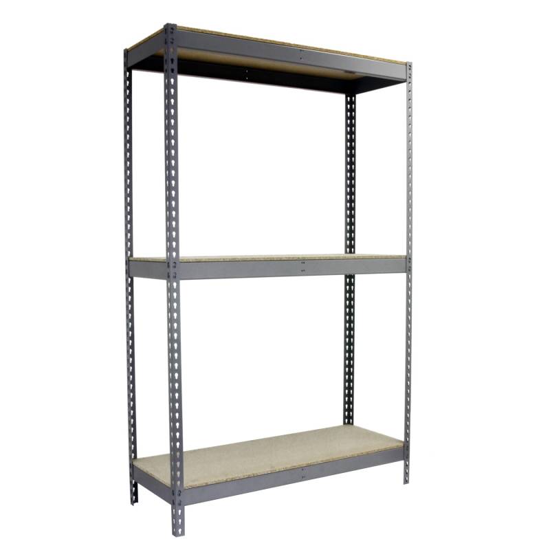 PROREGAL Schwerlastregal Wood Beast Three HxBxT 150 x 120 x 60 cm 3 Ebenen Fachlast 600 kg Grau von PROREGAL