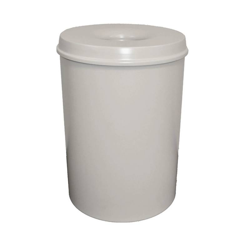 PROREGAL Selbstlöschender Papierkorb & Abfallsammler Aus Metall 30 Liter HxØ 47 x 33,5 cm Grau von PROREGAL