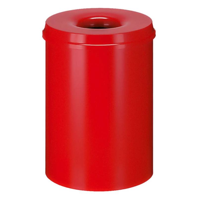 PROREGAL Selbstlöschender Papierkorb & Abfallsammler Aus Metall 30 Liter HxØ 47 x 33,5 cm Rot von PROREGAL