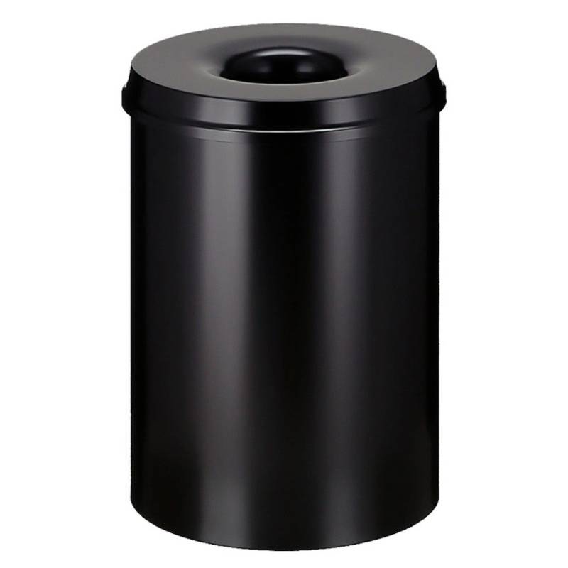 PROREGAL Selbstlöschender Papierkorb & Abfallsammler Aus Metall 30 Liter HxØ 47 x 33,5 cm Schwarz von PROREGAL