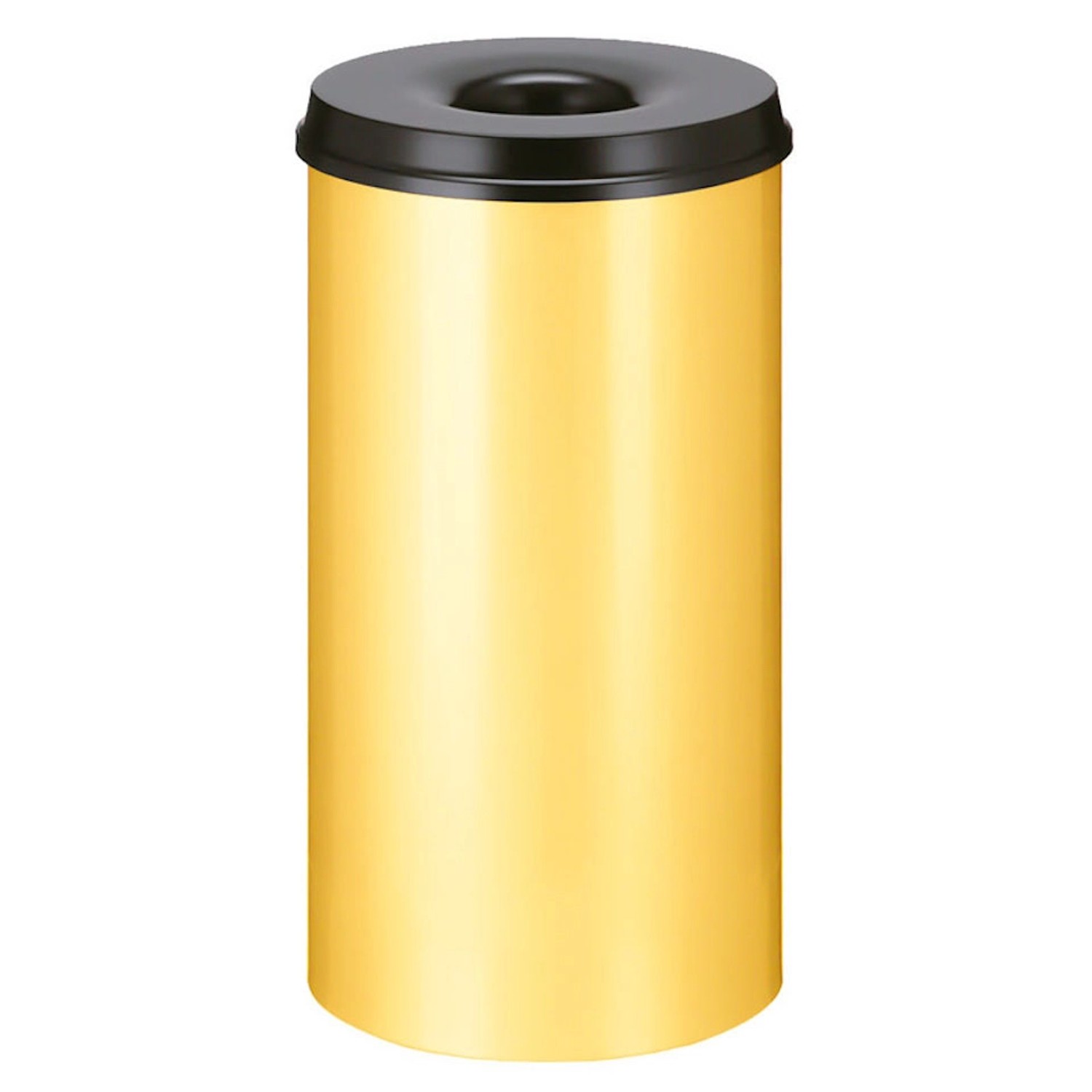PROREGAL Selbstlöschender Papierkorb & Abfallsammler Aus Metall 50 Liter HxØ 63 x 33,5 cm Gelb & Kopfteil Schwarz PROREGAL Selbstlöschender Papierkorb & Abfallsammler Aus Metall 50 Liter HxØ 63 x 33,5 cm Gelb & Kopfteil Schwarz von PROREGAL