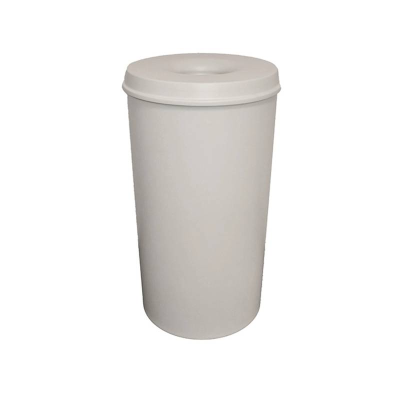 PROREGAL Selbstlöschender Papierkorb & Abfallsammler Aus Metall 50 Liter HxØ 63 x 33,5 cm Grau von PROREGAL