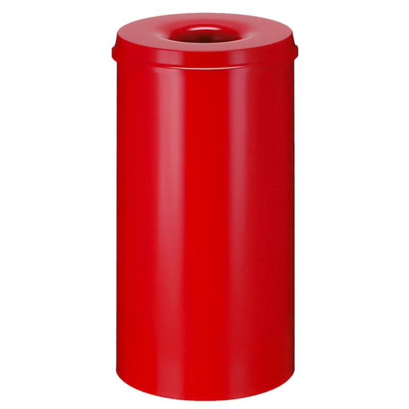 PROREGAL Selbstlöschender Papierkorb & Abfallsammler Aus Metall 50 Liter HxØ 63 x 33,5 cm Rot von PROREGAL
