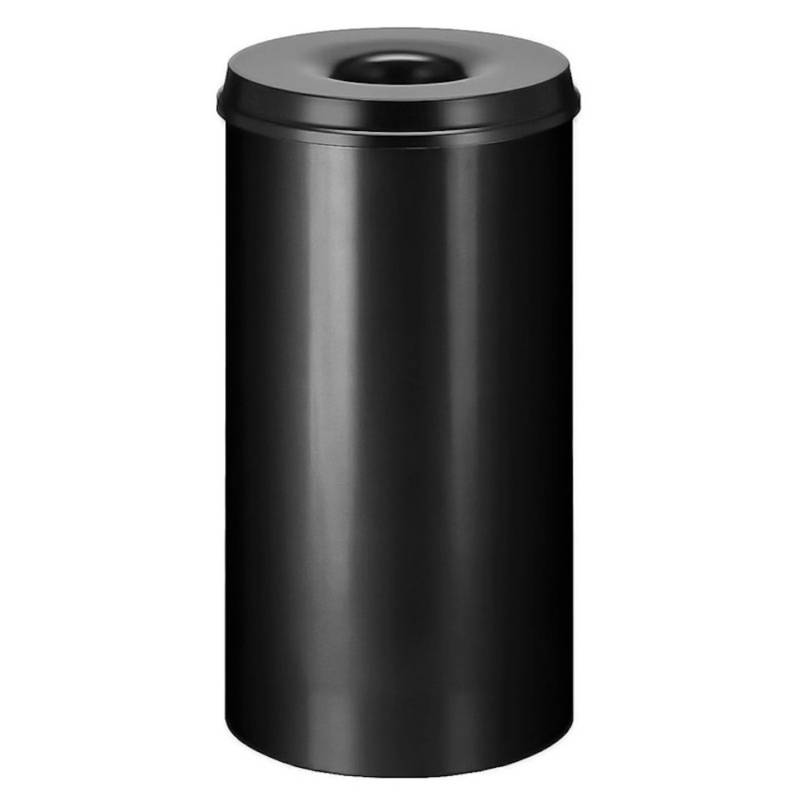 PROREGAL Selbstlöschender Papierkorb & Abfallsammler Aus Metall 50 Liter HxØ 63 x 33,5 cm Schwarz von PROREGAL