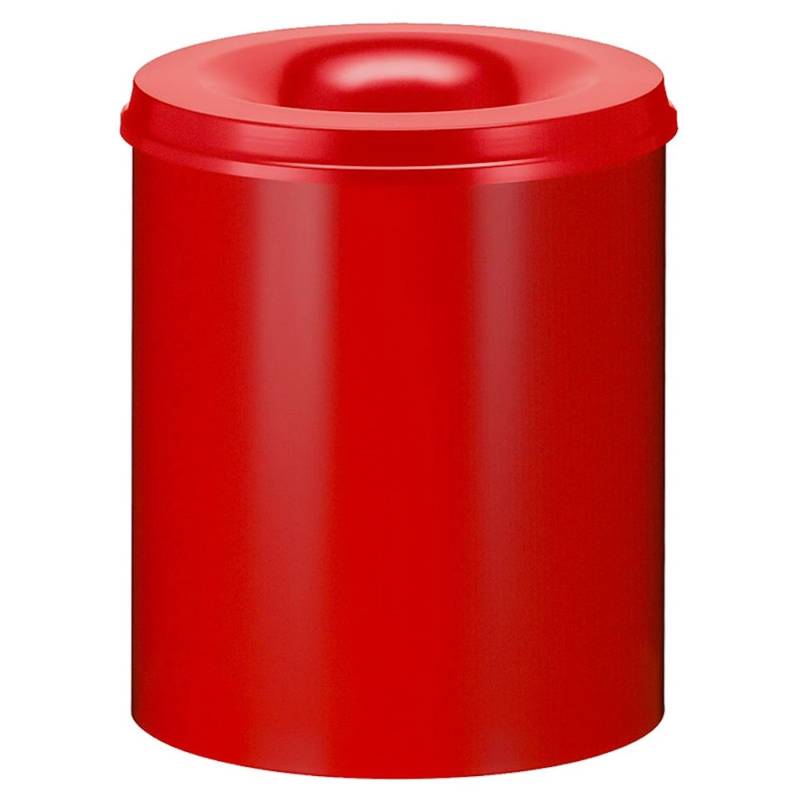 PROREGAL Selbstlöschender Papierkorb & Abfallsammler Aus Metall 80 Liter HxØ 54 x 47 cm Rot von PROREGAL