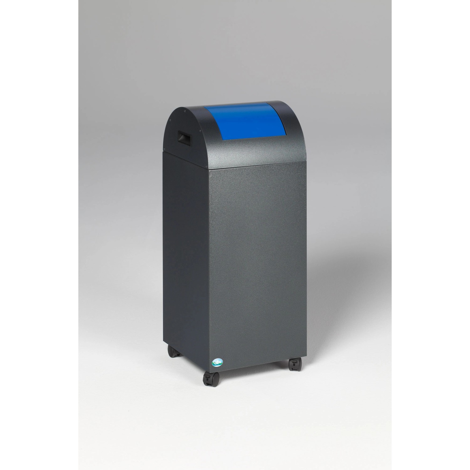 PROREGAL Selbstlöschender Wertstoffsammler Rund Mit Einwurfklappe 60 Liter HxBxT 80 x 32 x 32 cm Verzinkter Stahl Grau Blau PROREGAL Selbstlöschender Wertstoffsammler Rund Mit Einwurfklappe 60 Liter HxBxT 80 x 32 x 32 cm Verzinkter Stahl Grau Blau von PROREGAL