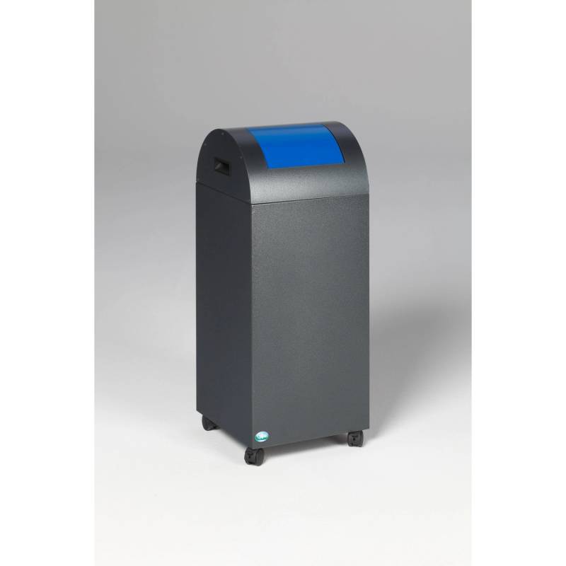 PROREGAL Selbstlöschender Wertstoffsammler Rund Mit Einwurfklappe 60 Liter HxBxT 80 x 32 x 32 cm Verzinkter Stahl Grau Blau PROREGAL Selbstlöschender Wertstoffsammler Rund Mit Einwurfklappe 60 Liter HxBxT 80 x 32 x 32 cm Verzinkter Stahl Grau Blau von PROREGAL