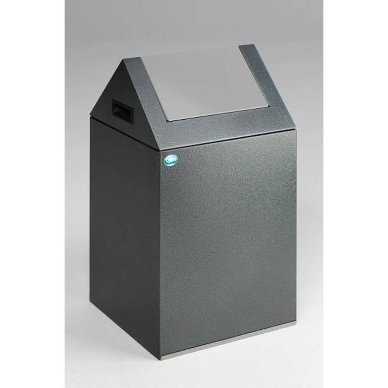 PROREGAL Selbstlöschender Wertstoffsammler Spitz Mit Einwurfklappe 43 Liter HxBxT 60 x 32 x 32 cm Verzinkter Stahl Grau Silber PROREGAL Selbstlöschender Wertstoffsammler Spitz Mit Einwurfklappe 43 Liter HxBxT 60 x 32 x 32 cm Verzinkter Stahl Grau Silber von PROREGAL
