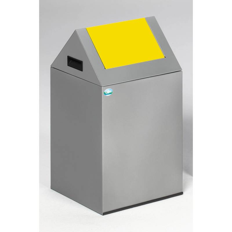 PROREGAL Selbstlöschender Wertstoffsammler Spitz Mit Einwurfklappe 43 Liter HxBxT 60 x 32 x 32 cm Verzinkter Stahl Silber Gelb PROREGAL Selbstlöschender Wertstoffsammler Spitz Mit Einwurfklappe 43 Liter HxBxT 60 x 32 x 32 cm Verzinkter Stahl Silber Gelb von PROREGAL