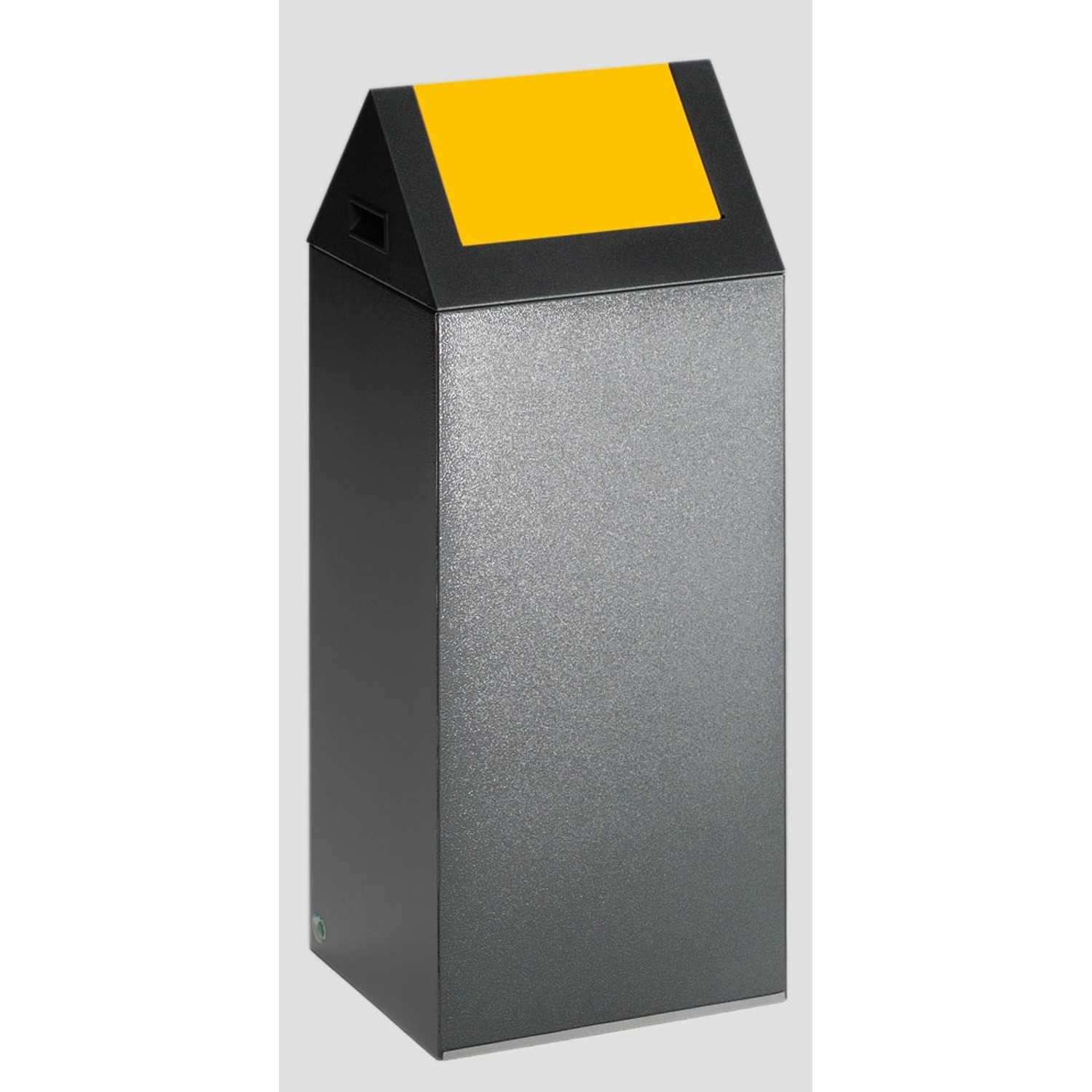 PROREGAL Selbstlöschender Wertstoffsammler Spitz Mit Einwurfklappe 60 Liter HxBxT 80 x 32 x 32 cm Verzinkter Stahl Grau Gelb PROREGAL Selbstlöschender Wertstoffsammler Spitz Mit Einwurfklappe 60 Liter HxBxT 80 x 32 x 32 cm Verzinkter Stahl Grau Gelb von PROREGAL
